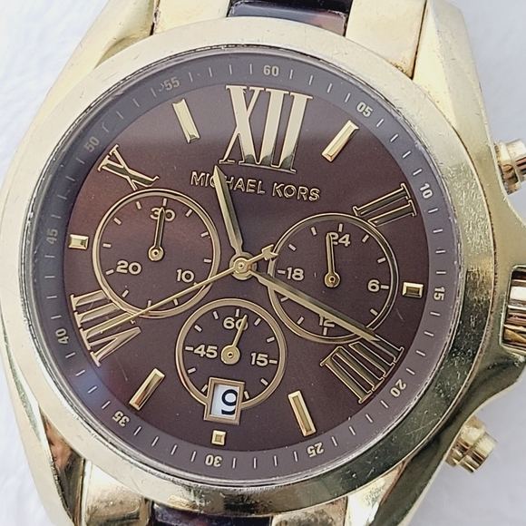 Michael Kors Tortoise Band Watch Womens - Picture 2 of 9